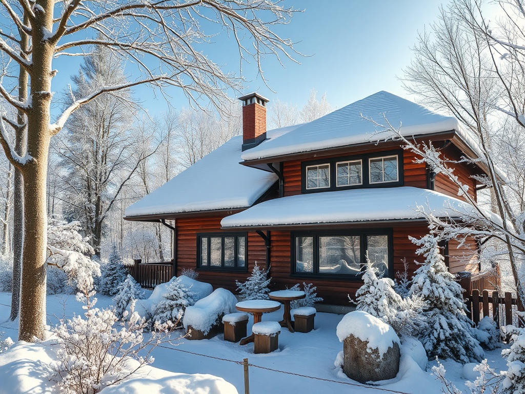 g-pl.ru | Снегозадержатели на кровле дома из бруса